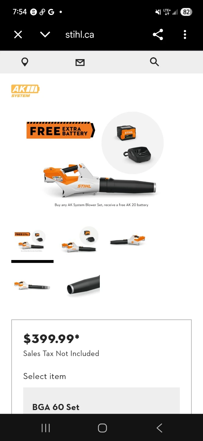 Stihl BGA 50 Battery Blower Set - photo 3