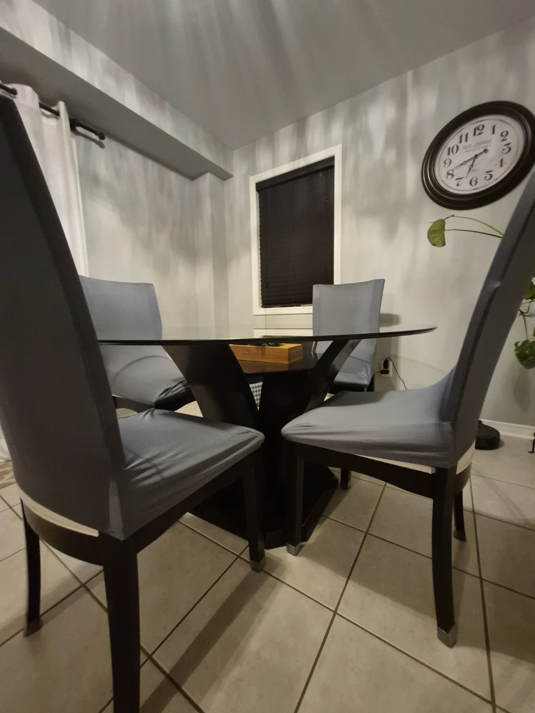 Glass Dining Table with 4 Chairs - photo 2