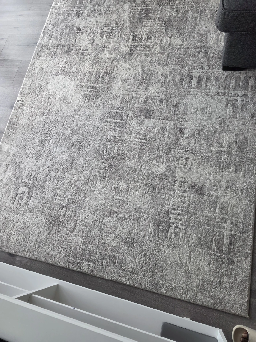 Modern Grey Abstract Area Rug - photo 2
