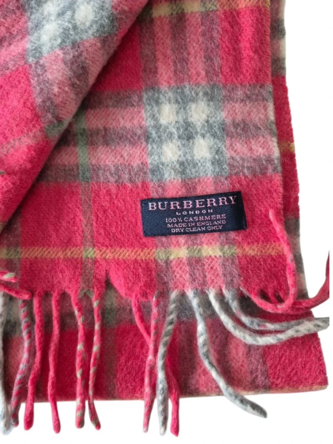 Vintage Burberry London Cashmere Check Scarf - photo 5