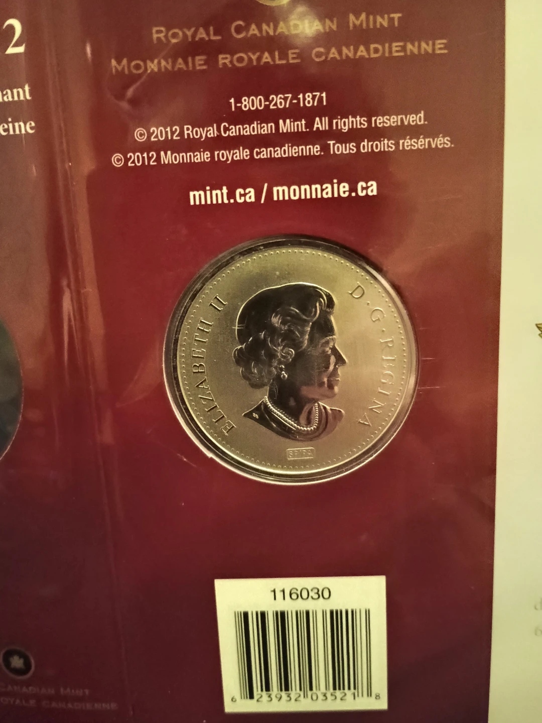 2012 Royal Canadian Mint Queen's Diamond Jubilee 50c Coin - photo 3