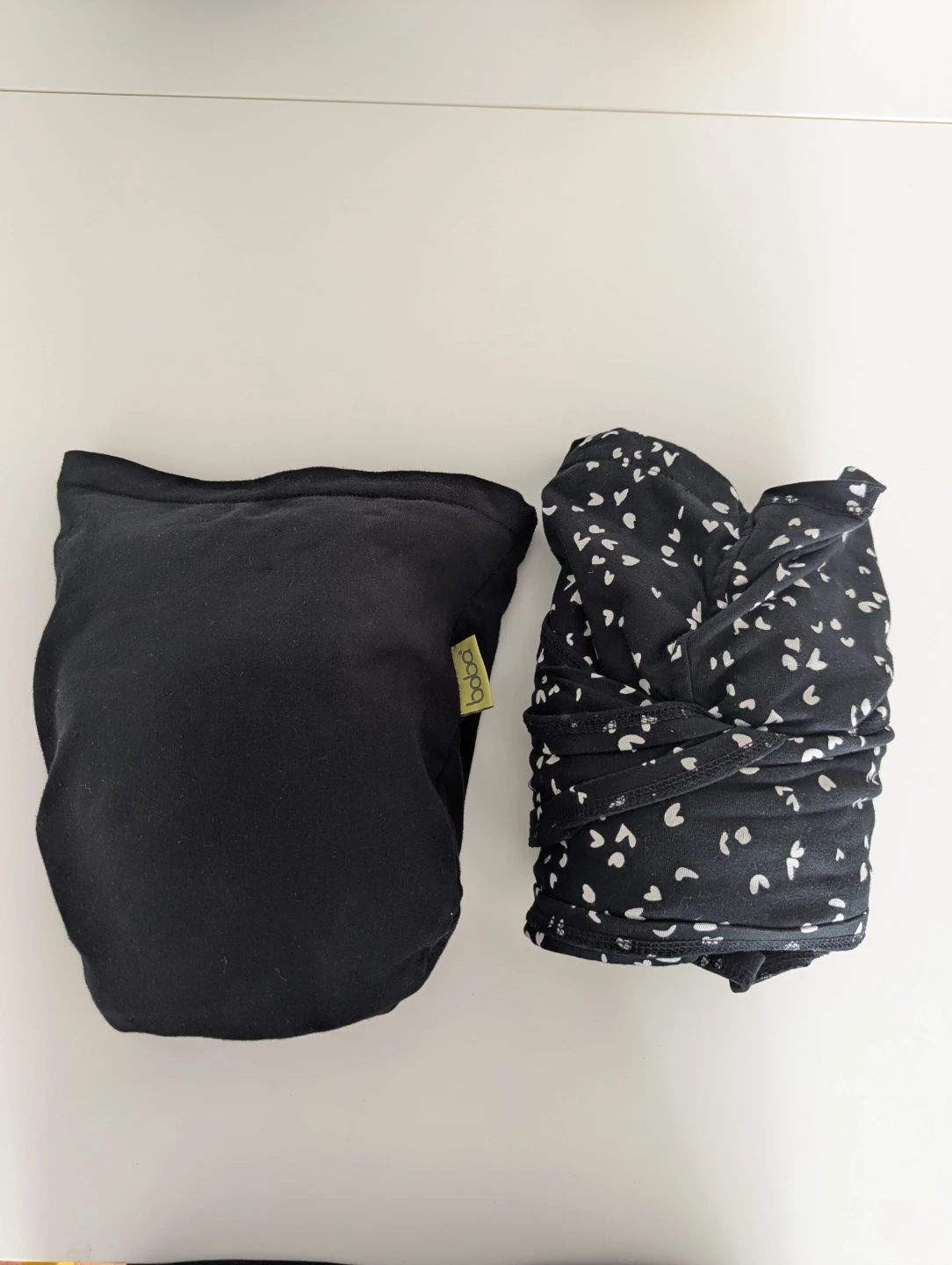 Boba Wrap black & Baby K'tan heart print baby wraps