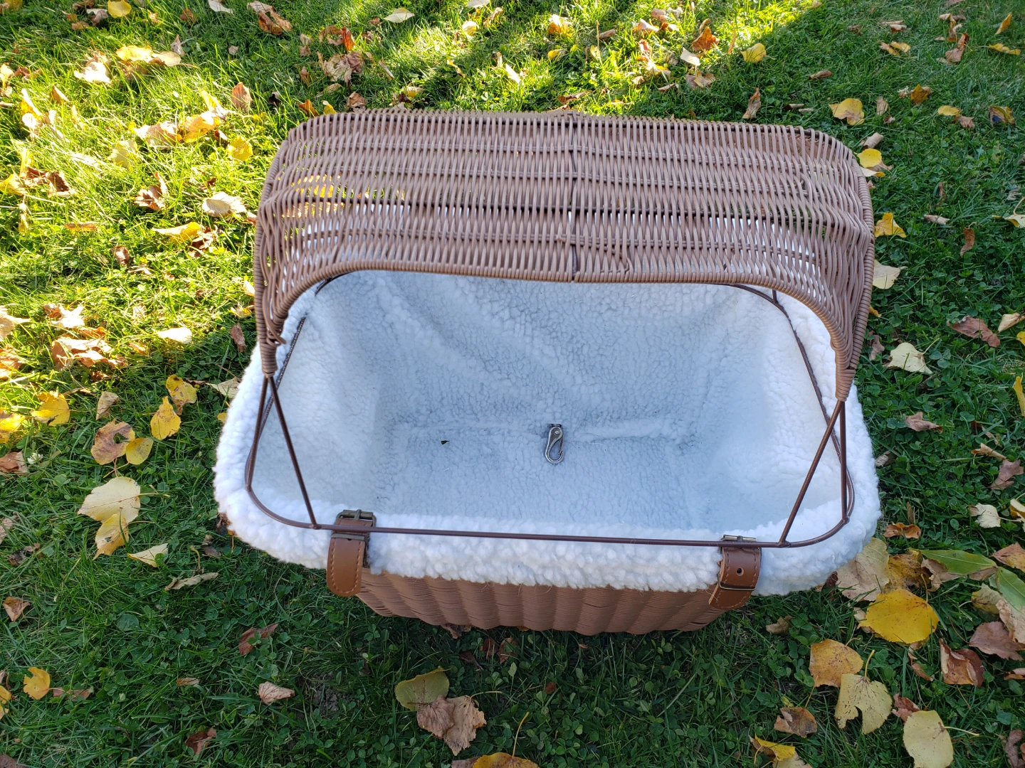 Wicker Pet Bicycle Basket