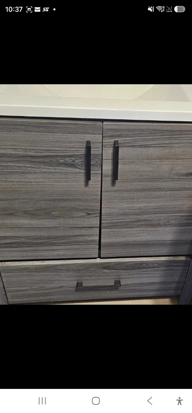 Bathroom Vanity with White Sink Top - photo 4