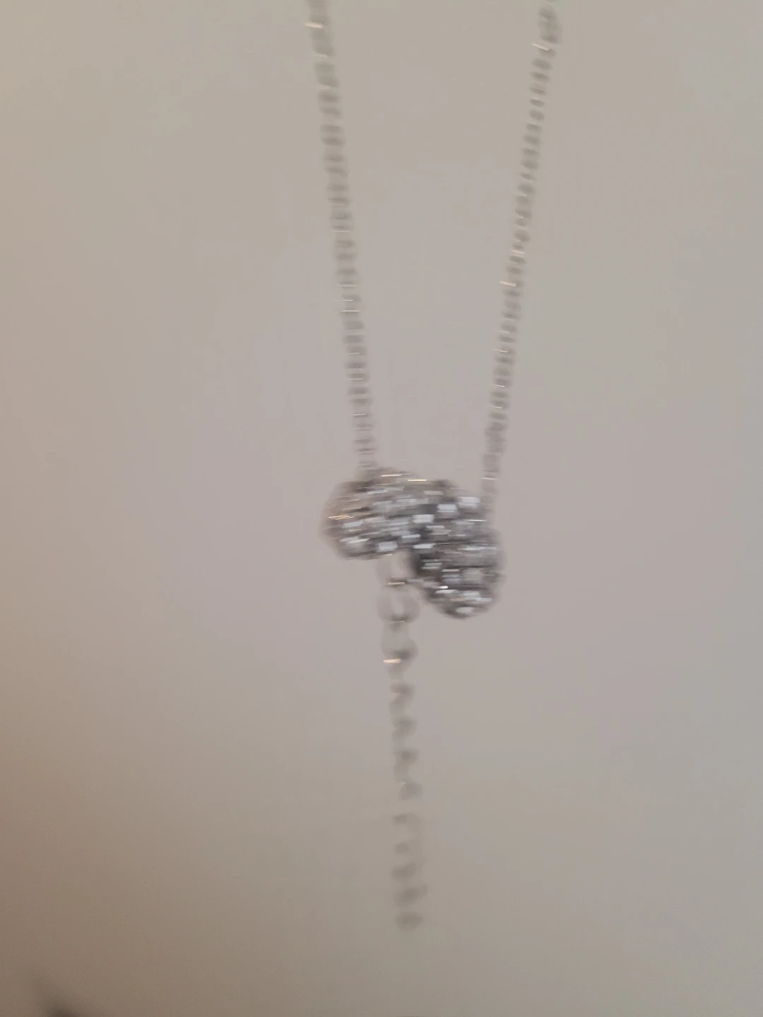 Silver-tone pave pendant necklace - photo 3