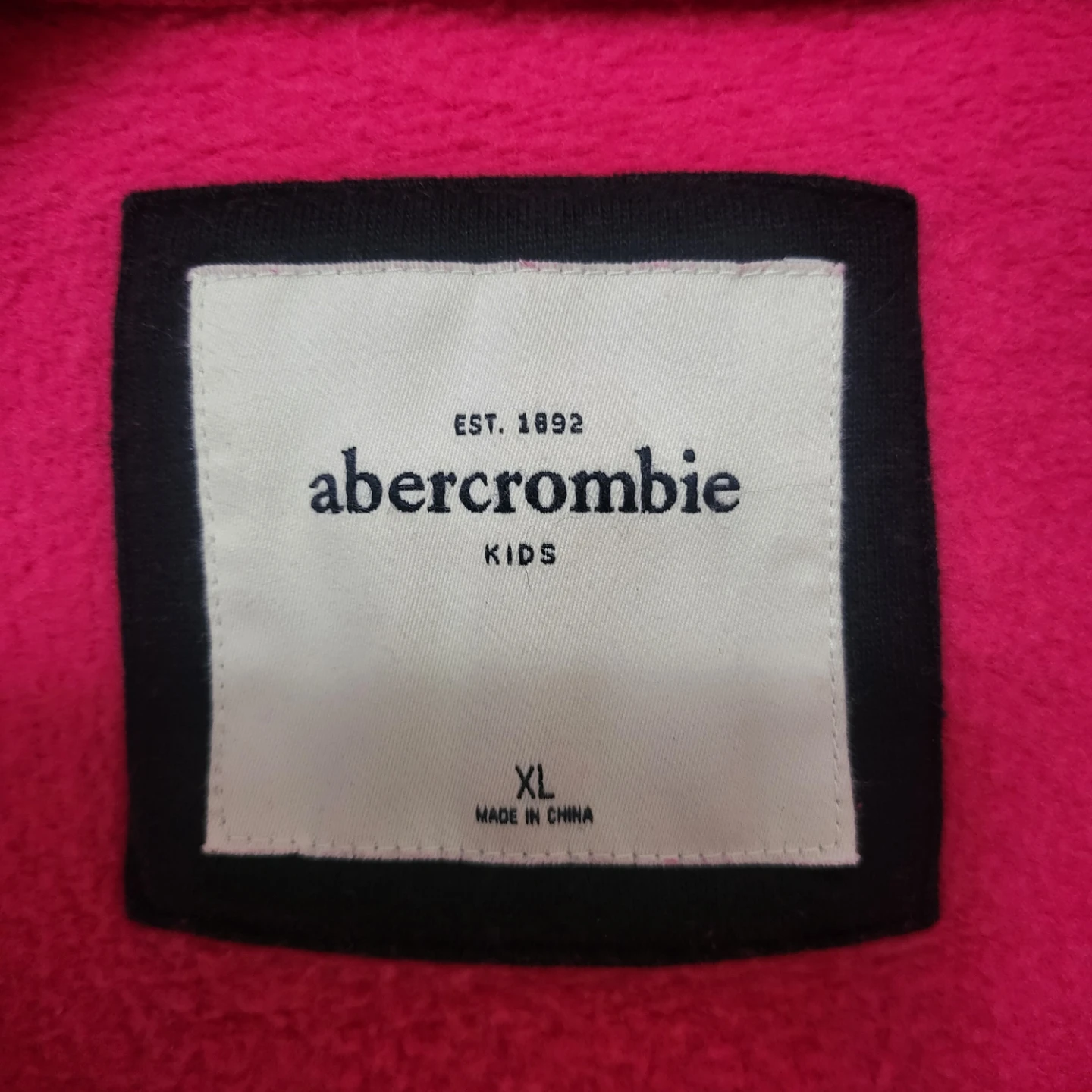 ​Abercrombie Kids Pink Full-Zip Hoodie (Kids XL / Adult XS) - photo 4
