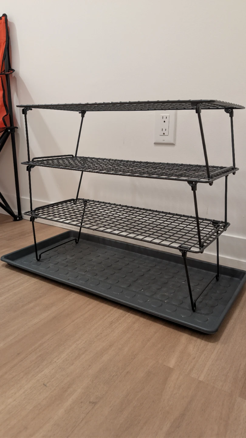 IKEA Shoe Rack Set – 3 Stackable Racks + 1 Boot Tray - photo 2