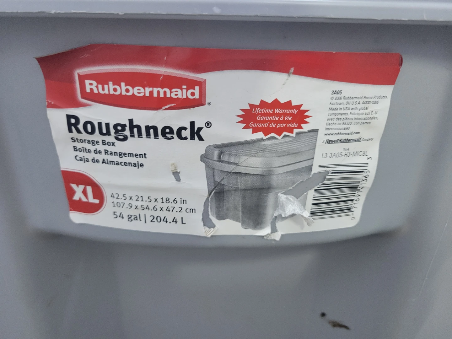 Rubbermaid Roughneck XL Storage Bin 54 gal - photo 4