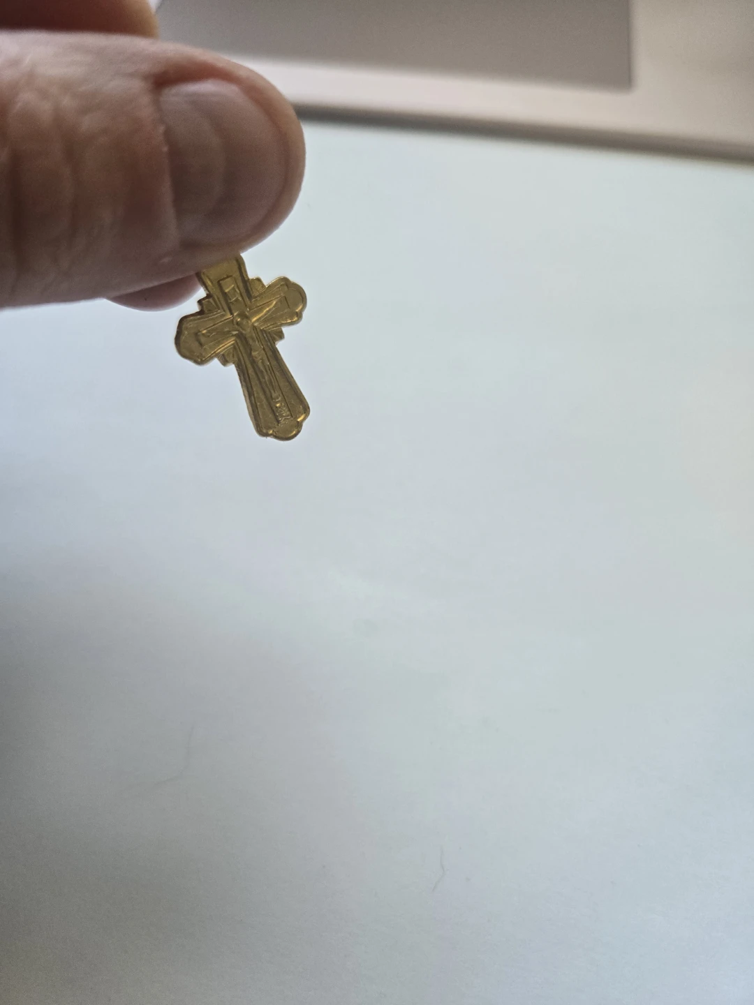 Gold-tone Eastern Orthodox cross pendant - photo 3