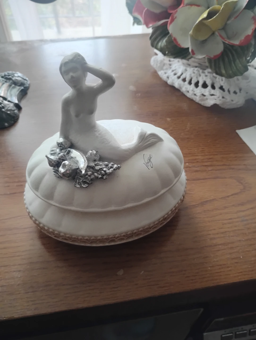 Vogue Porcelain Mermaid Keepsake Box made in Italy