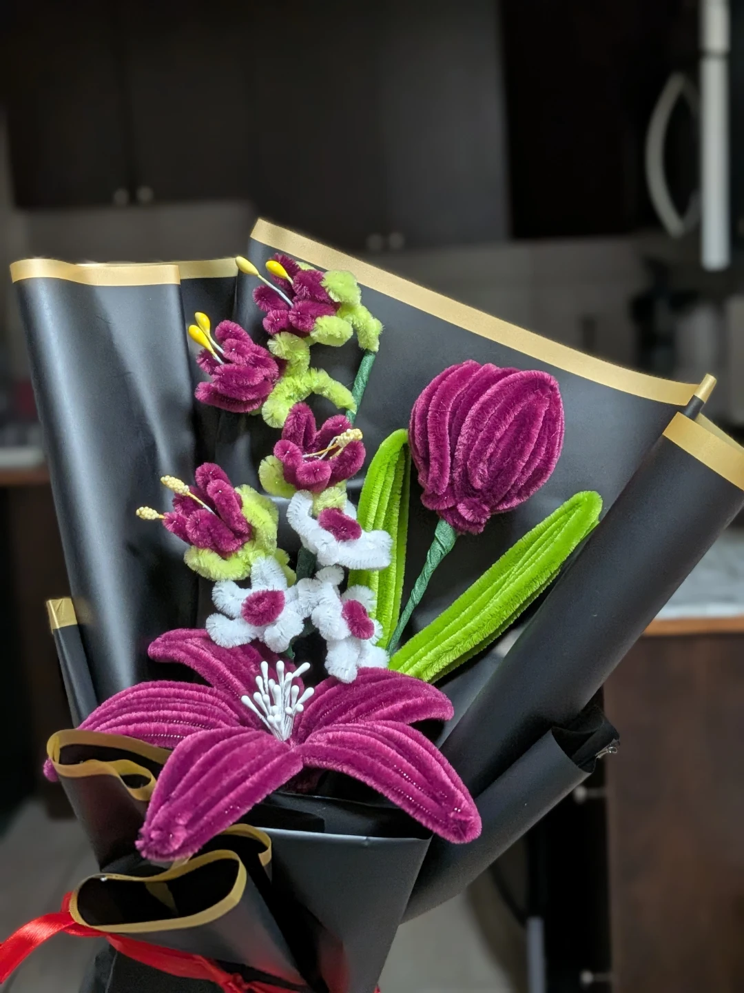 Nush customized Handmade Pipe Cleaner Flower Bouquet - photo 4