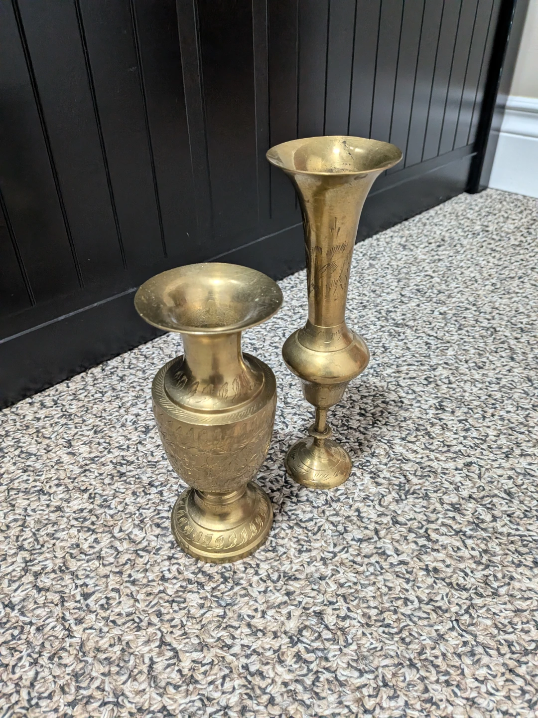 Vintage brass mini vases - photo 3
