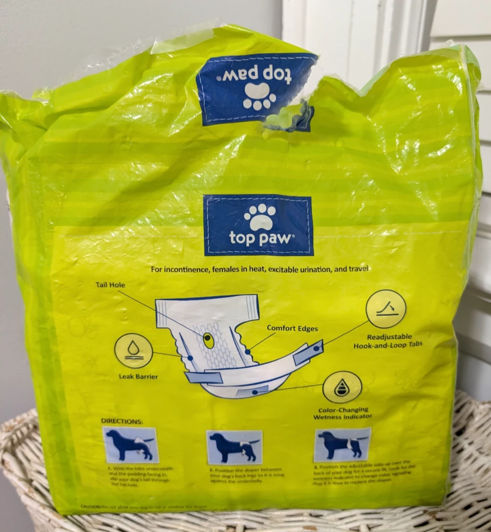 Large Disposable Dog Diapers Open Package - photo 5