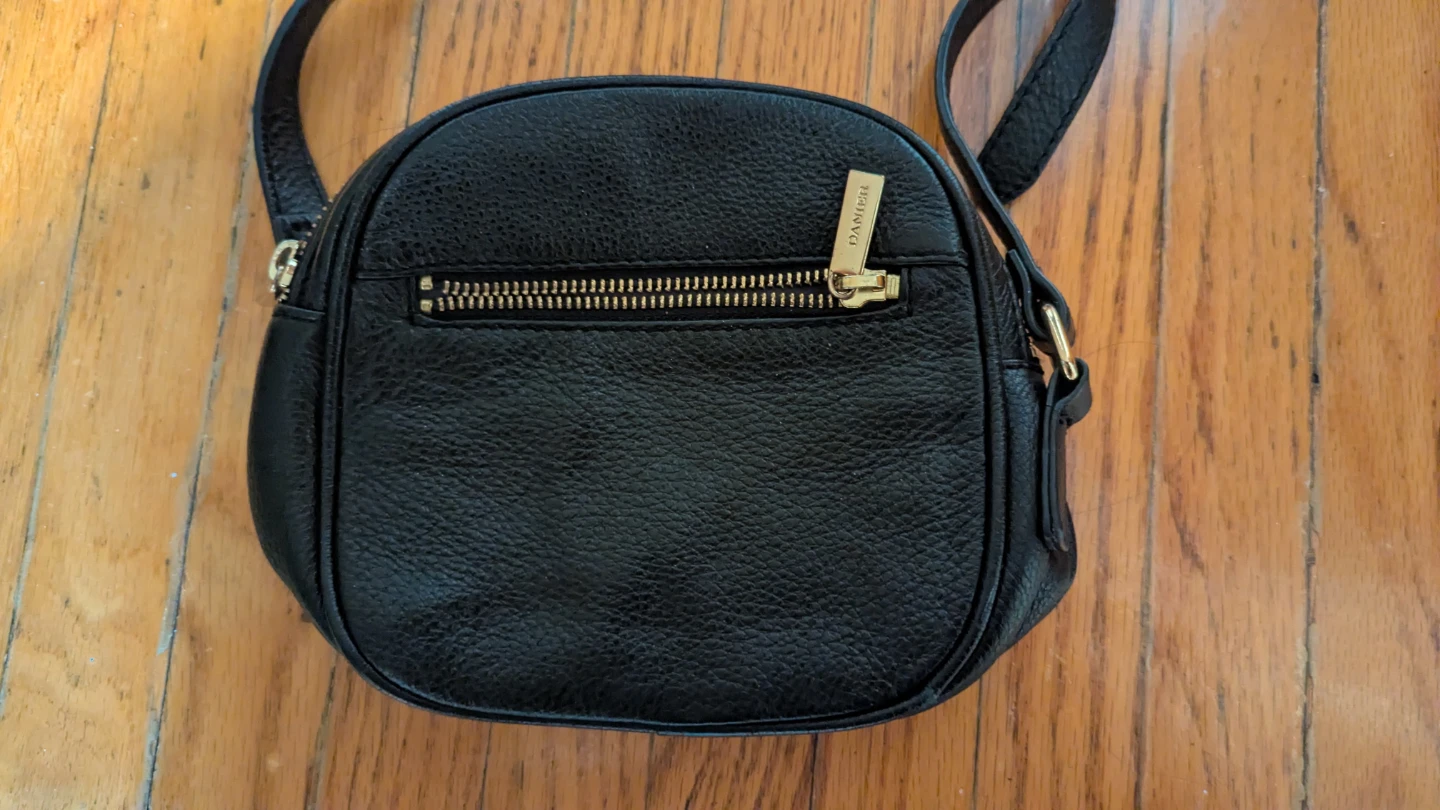 Danier Black Leather Crossbody Bag