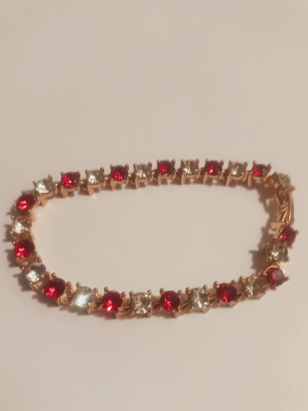 New !! Red and clear stone tennis bracelet - photo 2