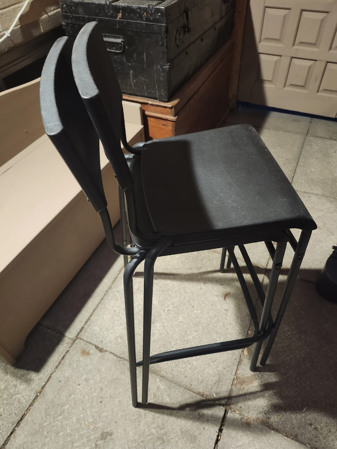 Two Black  Bar Stools - photo 4