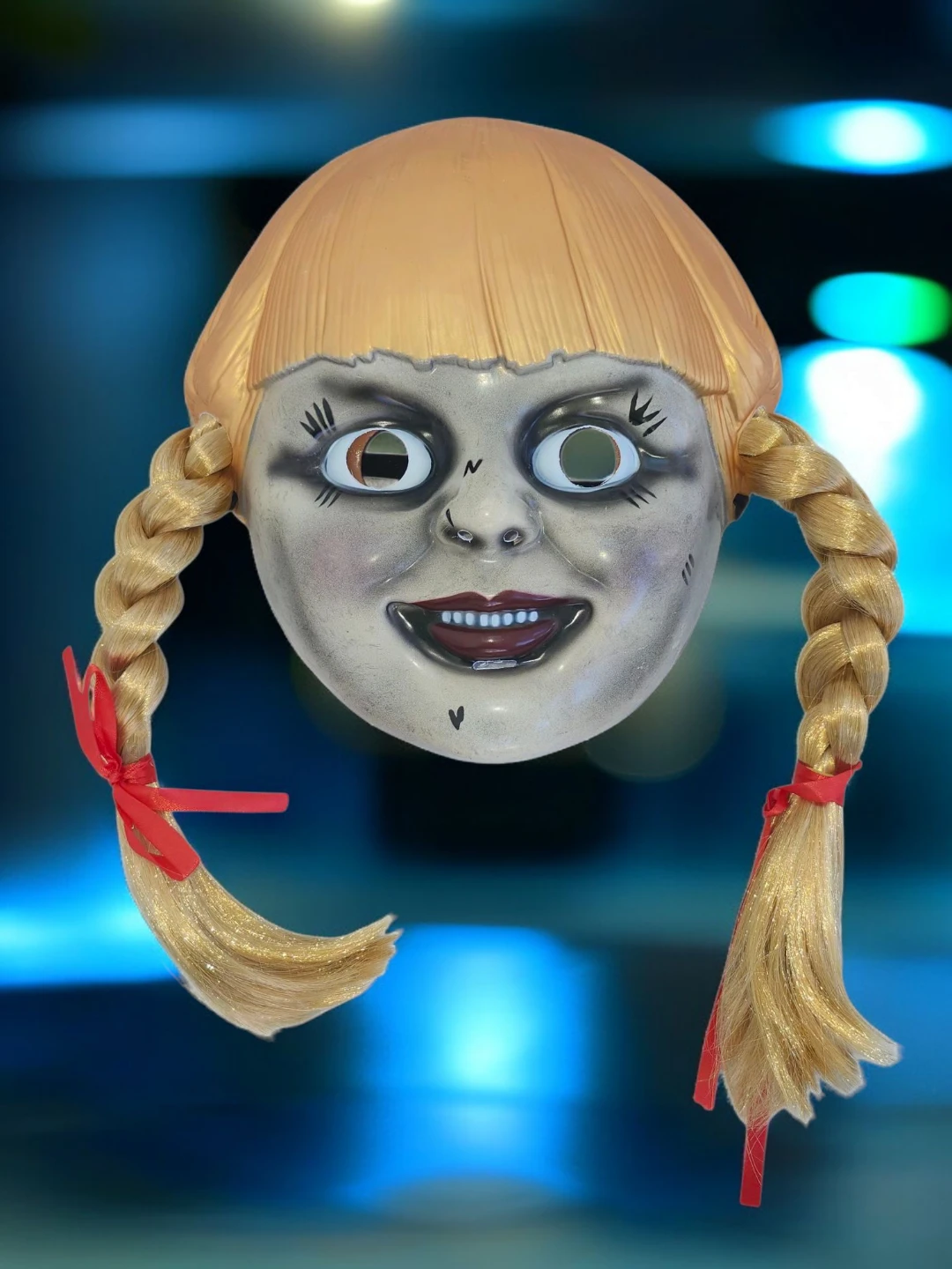 Halloween costume mask of the haunted doll Annabelle - photo 2
