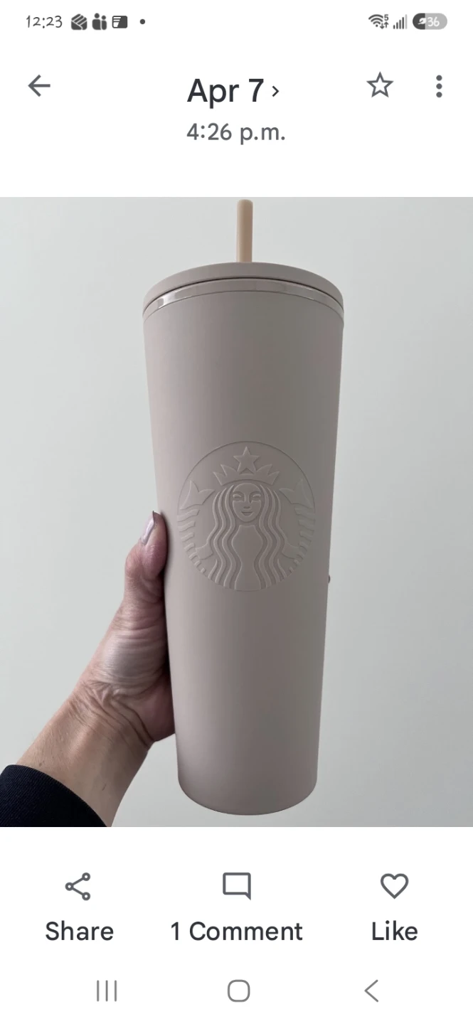 Starbucks Matte Taupe Cold Cup