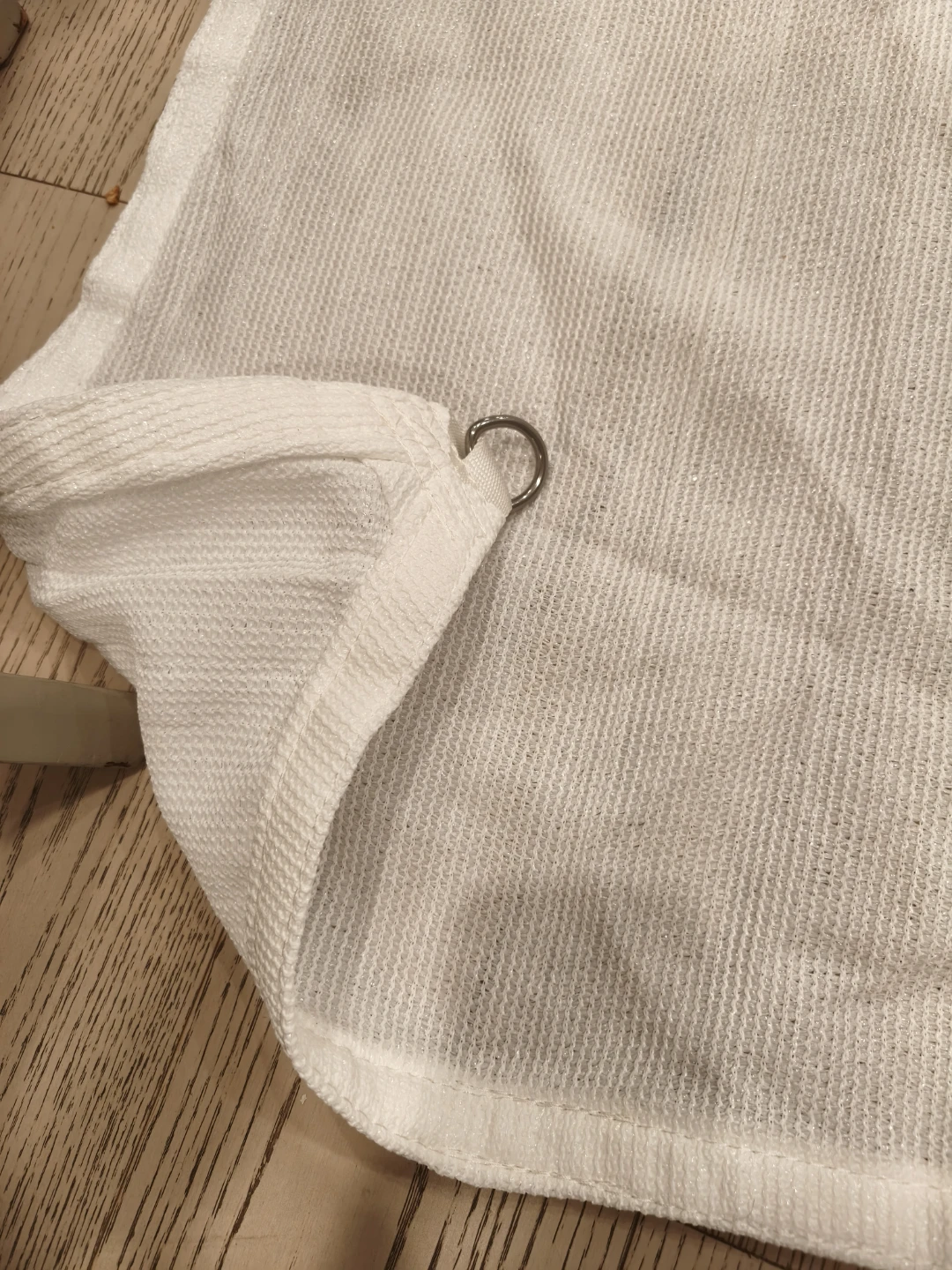 White sun shade sail
