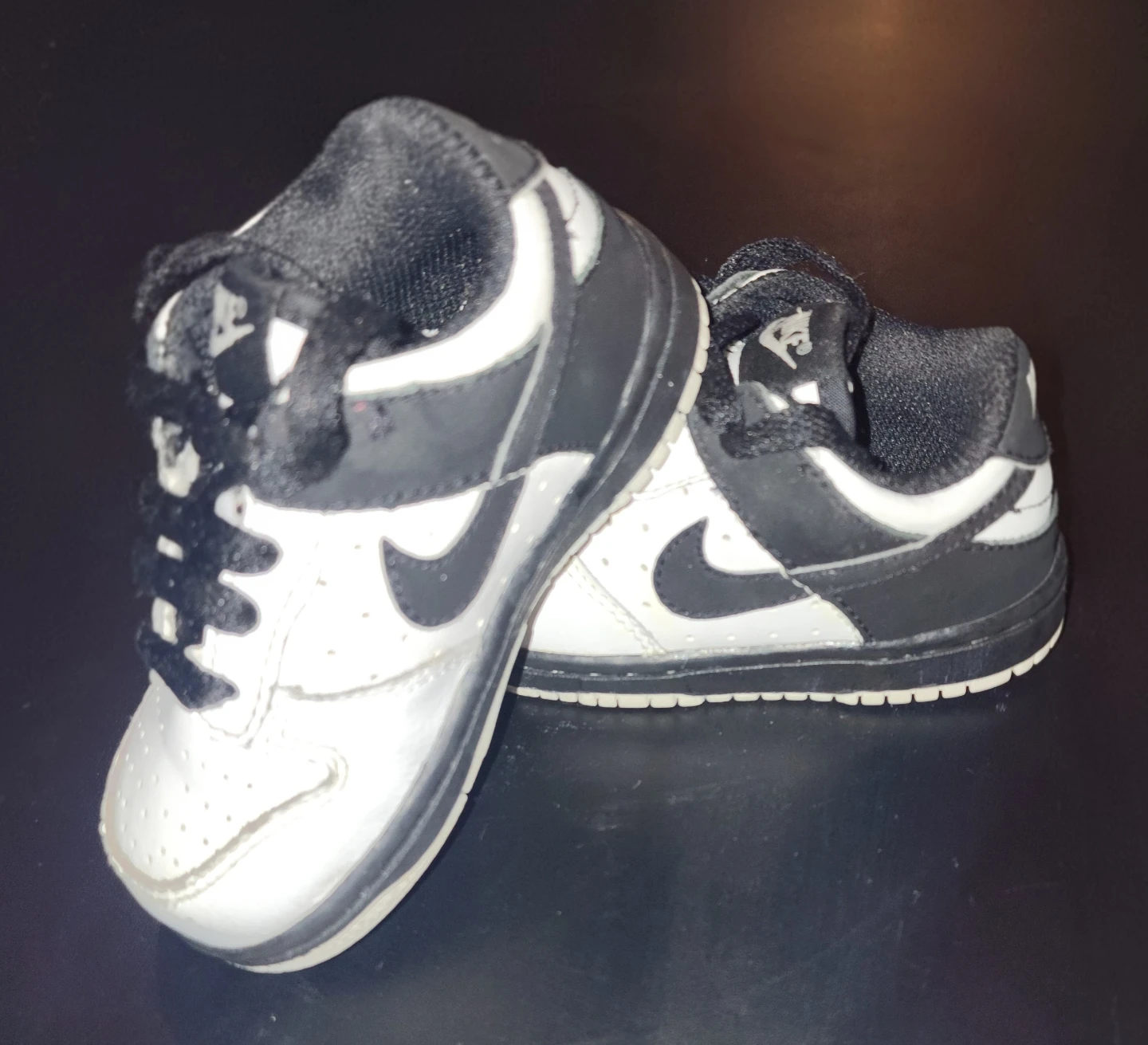 Nike Dunk Low Black and White Toddler Shoes - photo 2