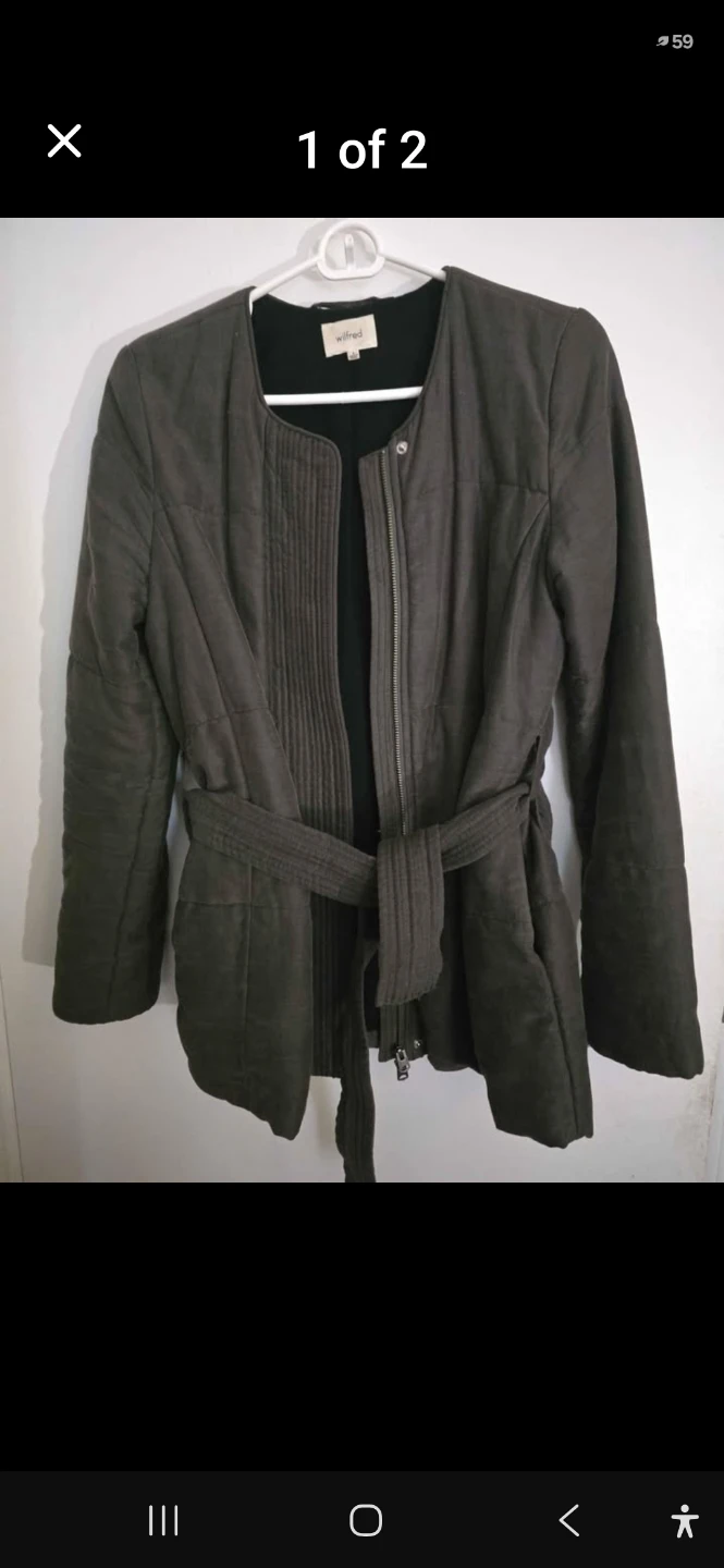 Wilfred Olive Quilted Belted Jacket - photo 2