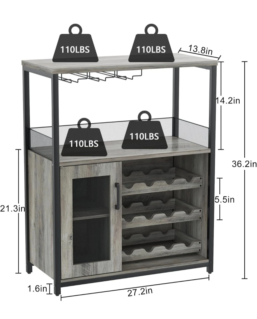 Wine Bar Cabinet - Brand New - Pick up Thorhild - photo 4