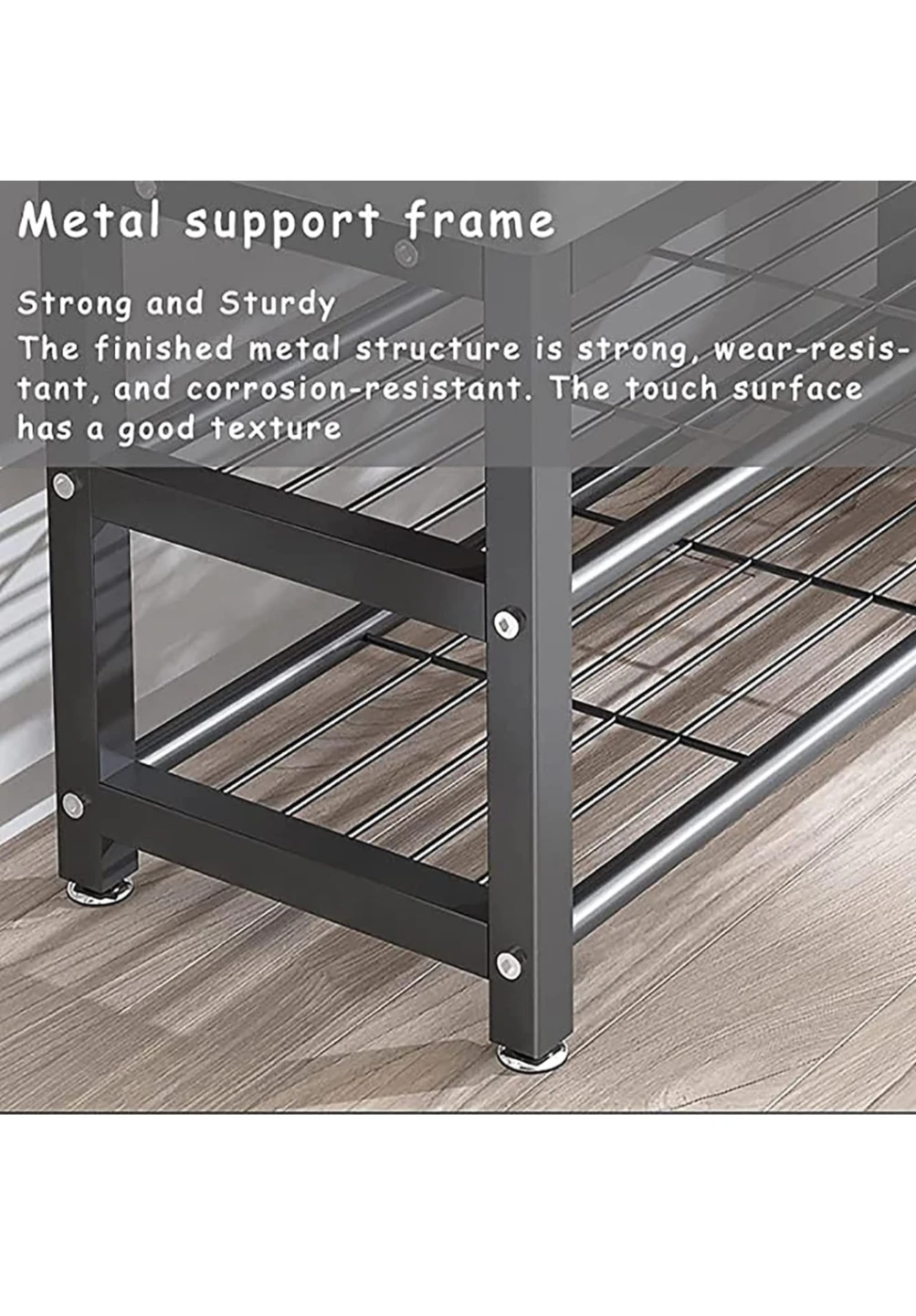 3 in 1 Entryway Bench with Coat Rack & Shoe Storage - photo 5