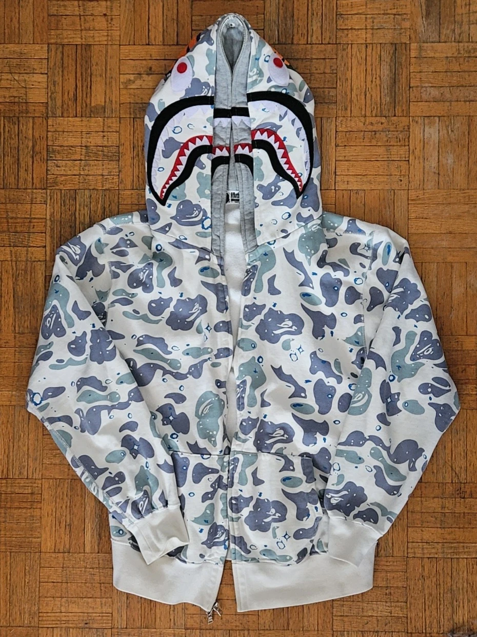 Authentic Bape Space Double Hood Camo Men's Hoodie