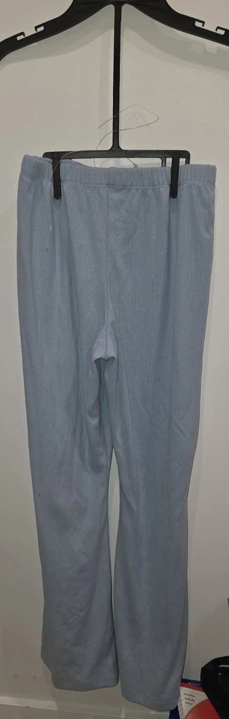 Paper Doll Ribbed Pants - Light Blue