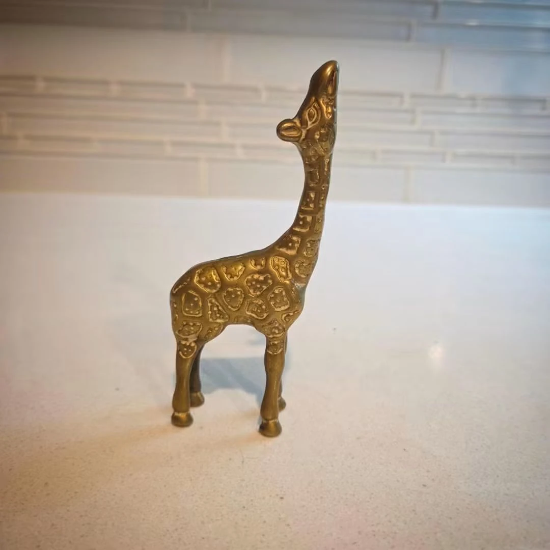 Vintage Brass Giraffe Figurine