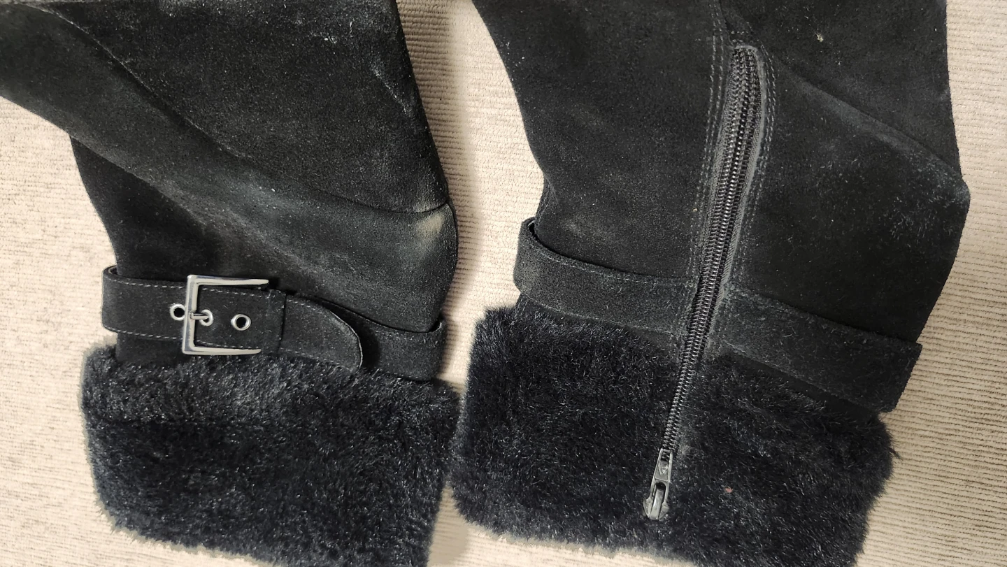 Aerosoles Telltale Black Suede Wedge Boots - photo 2
