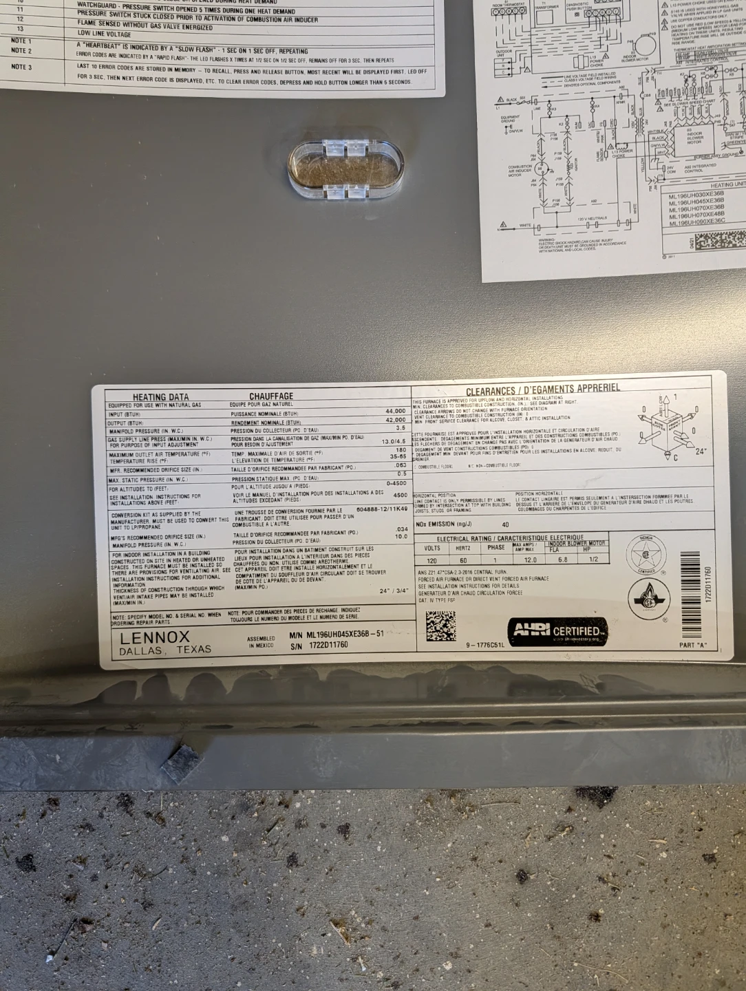 Lennox ML196UH045XE36B Gas Furnace - photo 2