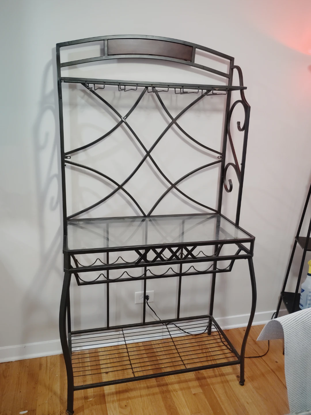 Metal and Glass Bakers Rack