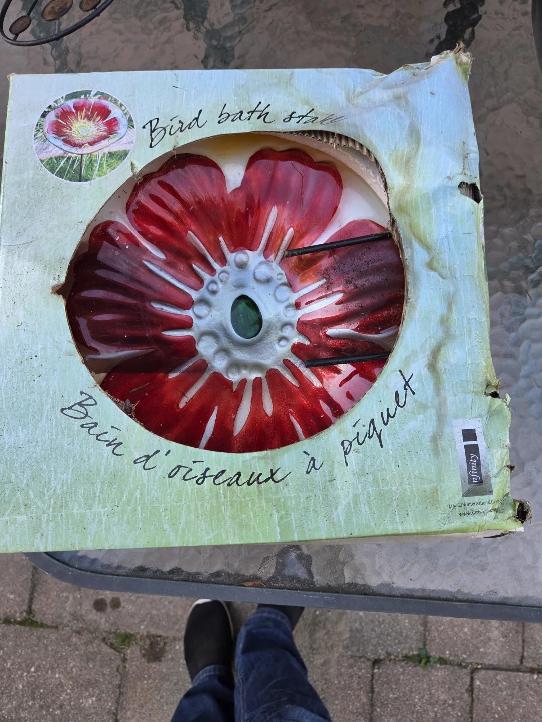 BIRD BATH STAKE OR Decorative Metal Garden Butterfly