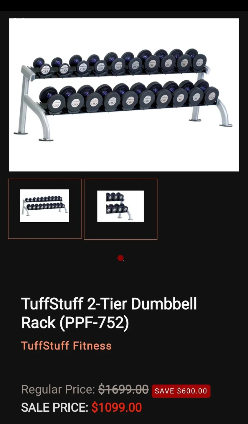 TuffStuff 2-Tier Dumbbell Rack (PPF-752) - photo 2