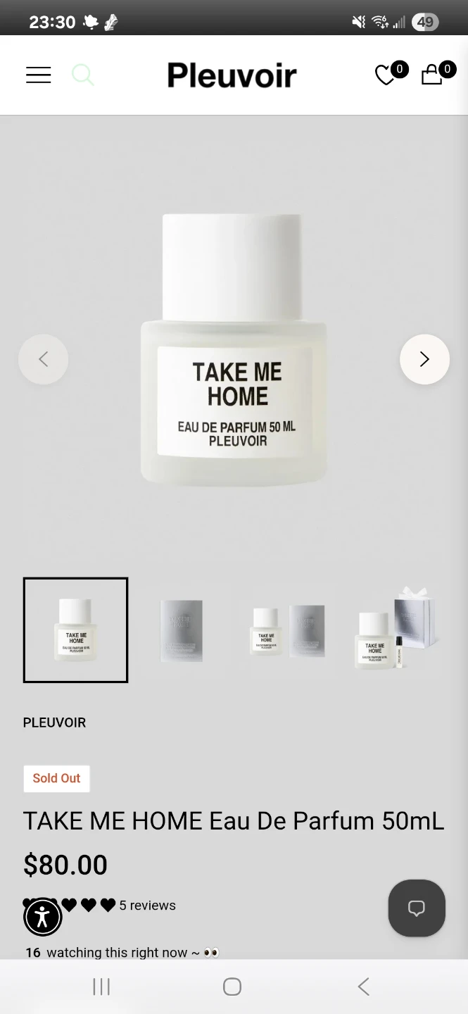 Pleuvoir TAKE ME HOME Eau De Parfum Perfume Samples