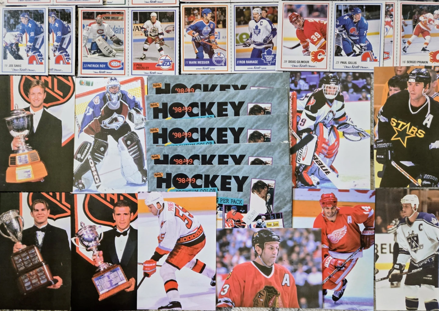 Vintage 89/90's Hickey Memorabilia, Panini, Kraft, Card Lot - photo 2