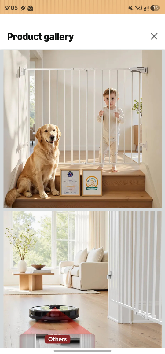 Babalia White Metal Safety Gate - photo 2