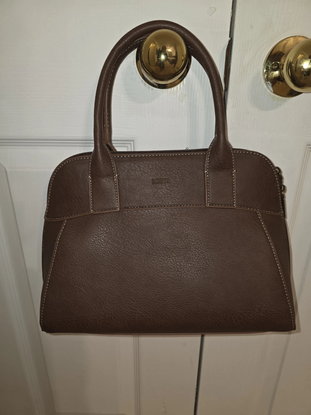 Vintage-style Roots  dome satchel
