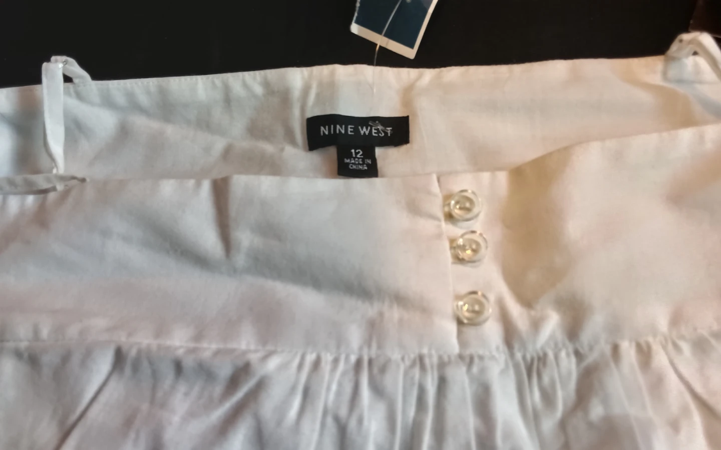 Nine West White Eyelet Skirt Size 12 - photo 5