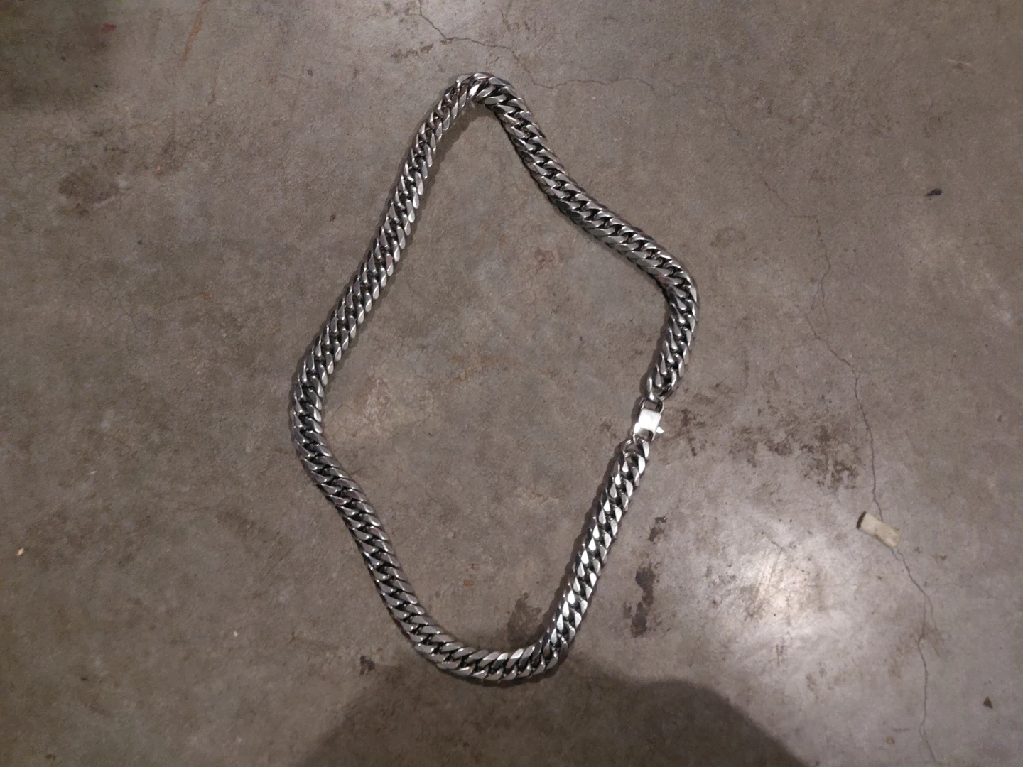 Silver-Tone Curb Chain Necklace