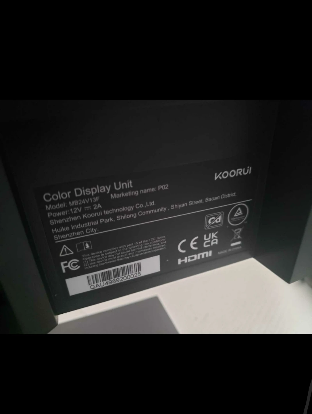 Koorui 24-inch Color Display Unit (MB24V13F) - photo 2