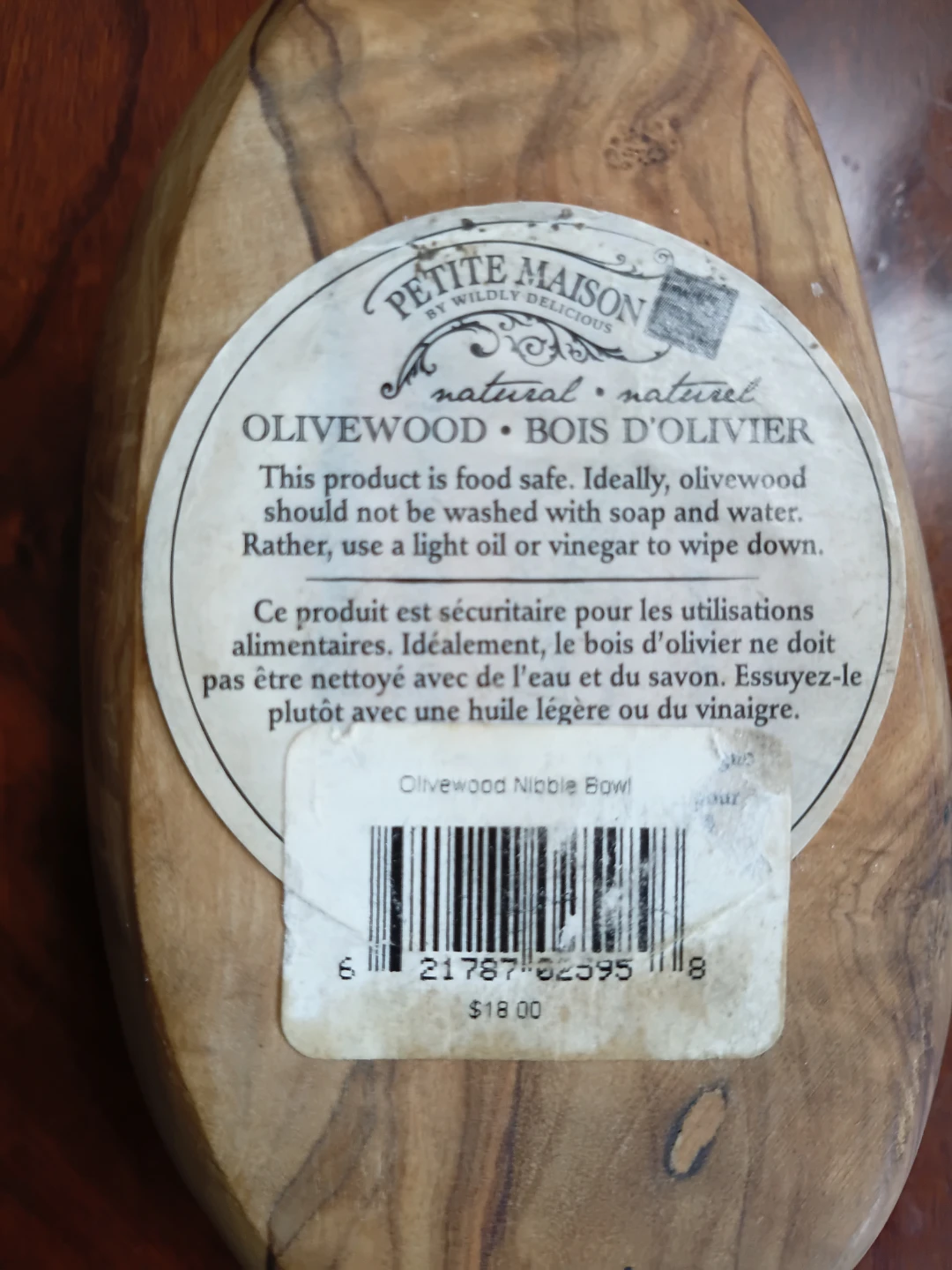 Petite Maison Olivewood Nibble Bowl
