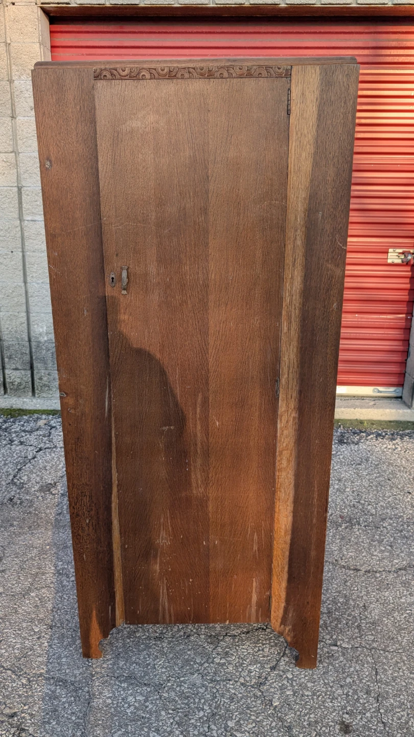 Vintage Wooden Single Door Wardrobe