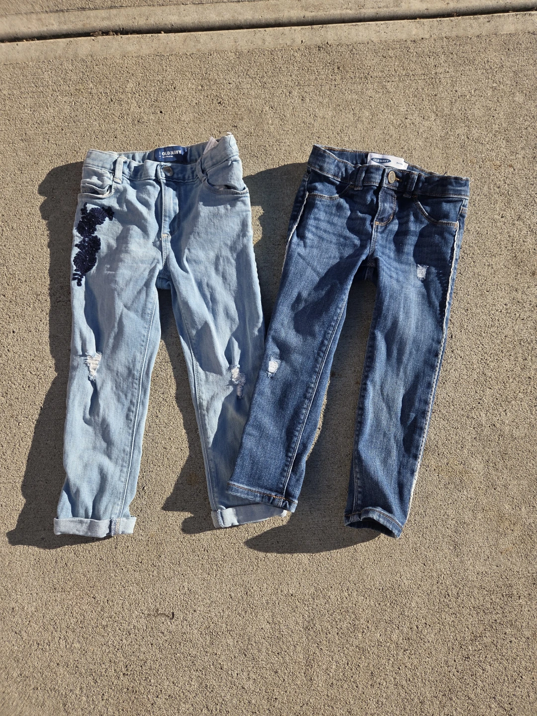 Two Pairs of Old Navy Girls Jeans