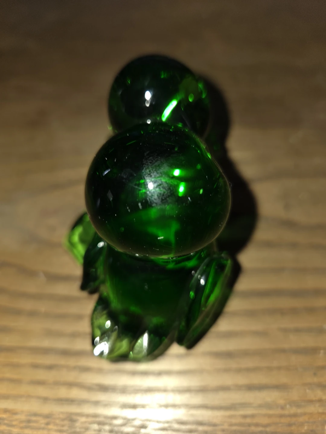Vintage Green Glass Double Bird Figurine - Mid Century Lovebirds - photo 2