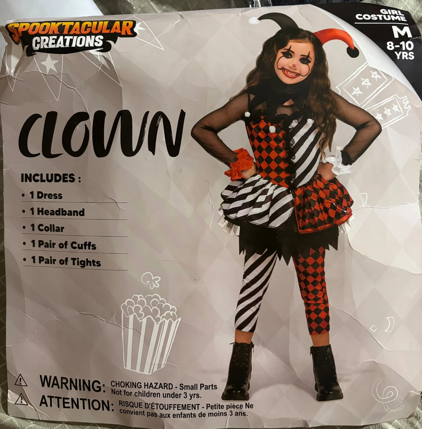 Girls Clown Costume