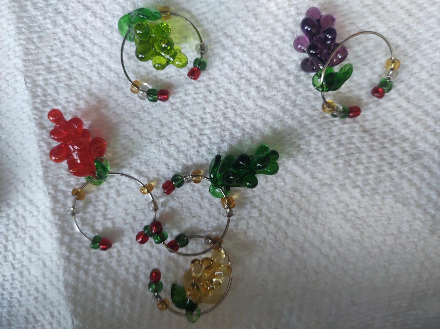 Assorted Vintage Costume Jewellery and Wine Charms