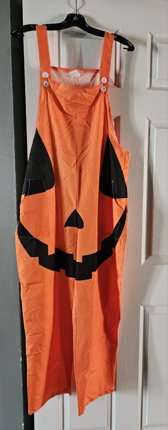 Pumpkin Print Overalls -New Women's - photo 4