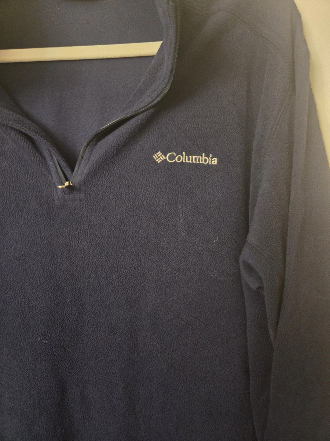 Columbia Men's Half zip Fleece pullover. NAVY LARGE.  EUC. - photo 4